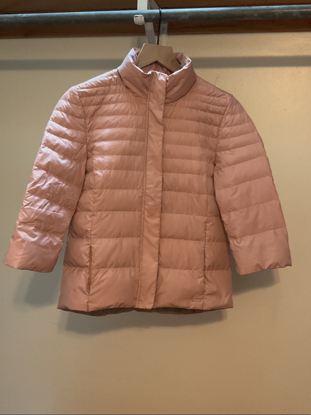 Dekker Duck Down Quilted Puff Jacket in Soft Pink